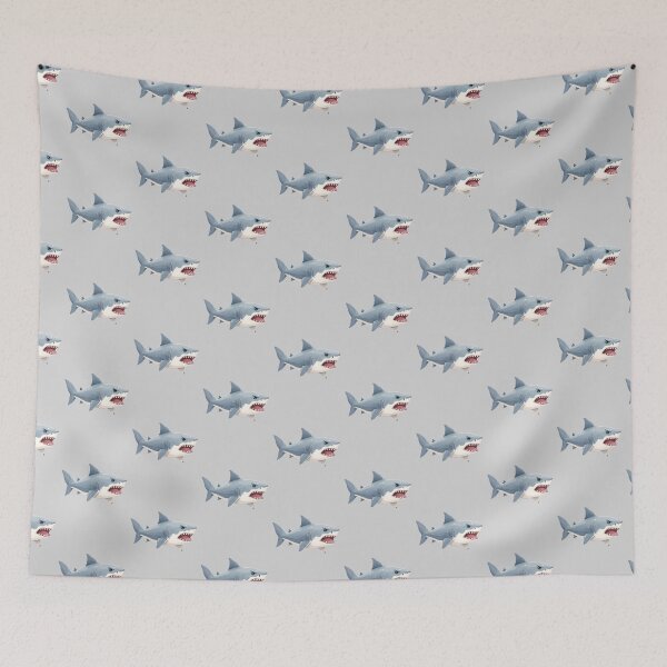 Item preview, Great White Shark ART Illustration designed and sold by pixeldizajn.
