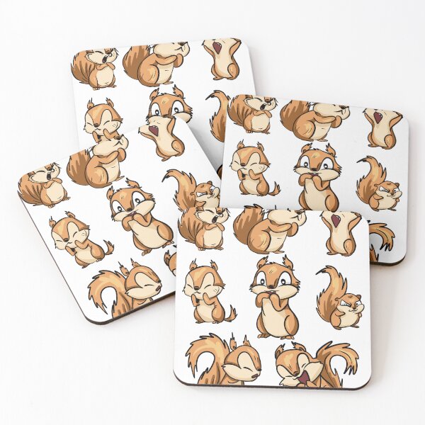 Item preview, Funny Squirrel Emoji Sticker Sheet - Cute Forest Animal Art designed and sold by LYAN-STORE.