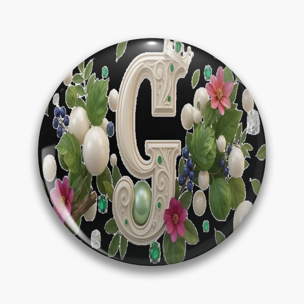 Item preview, Elegant Ivory White G Monogram - Minimalist Botanical Initial, Sophisticated Nature Aesthetic, Chic Personal Decor designed and sold by KalamAura.