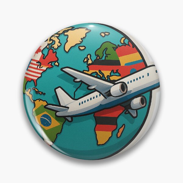 Artikelvorschau, Weltreise-Flugzeugaufkleber – Fliege um die Welt entworfen und verkauft von ElliDesign.