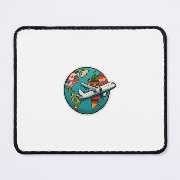 Item preview, World Travel Airplane Sticker - Fly Around the Globe designed and sold by ElliDesign.