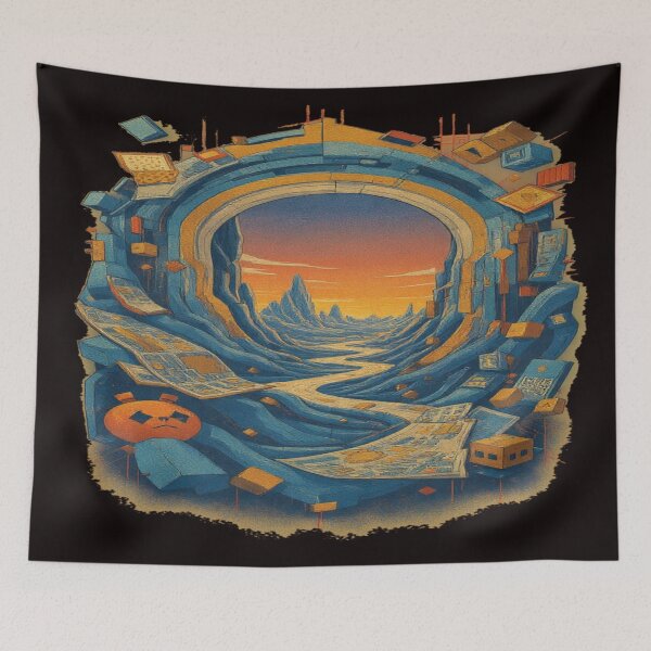 Item preview, Psychedelic Portal Tunnel Landscape  designed and sold by ZChrome.