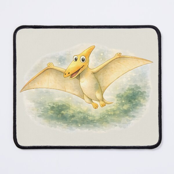 Item preview, Happy Flying Pterodactyl – Cute Watercolor Dinosaur Illustration designed and sold by blankTeeShirt.