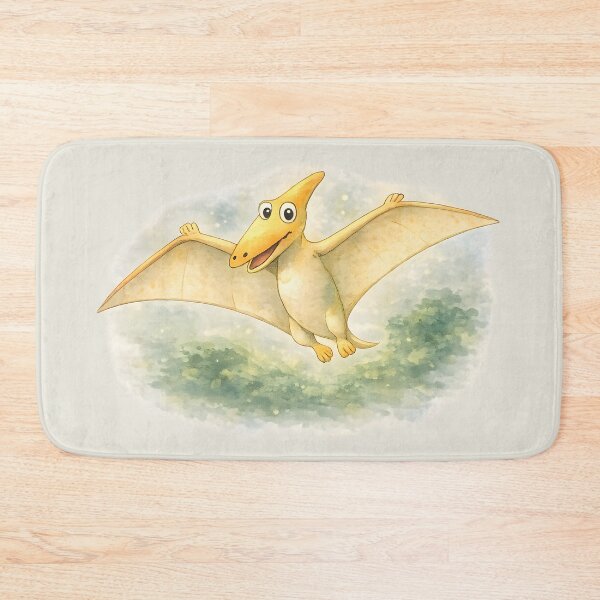 Item preview, Happy Flying Pterodactyl – Cute Watercolor Dinosaur Illustration designed and sold by blankTeeShirt.