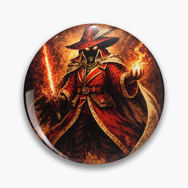 Item preview, Red Mage Wizard Fantasy Spellcaster Art designed and sold by Retr0Tshirts.