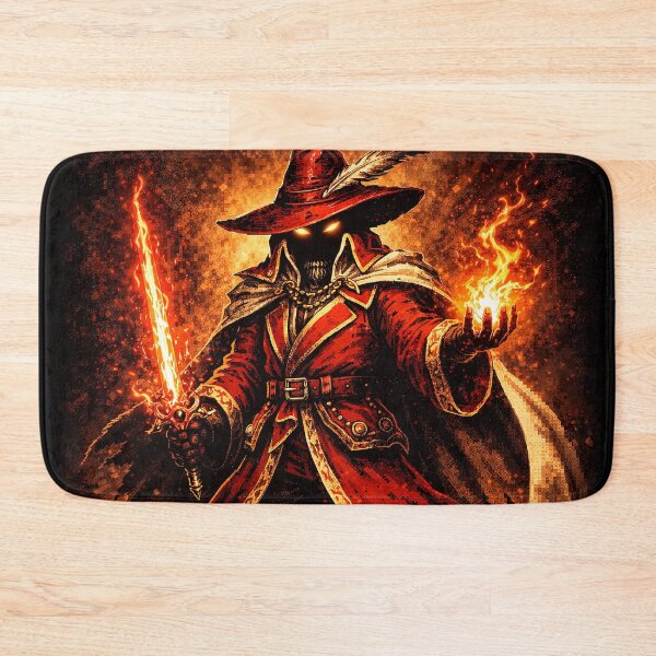 Item preview, Red Mage Wizard Fantasy Spellcaster Art designed and sold by Retr0Tshirts.