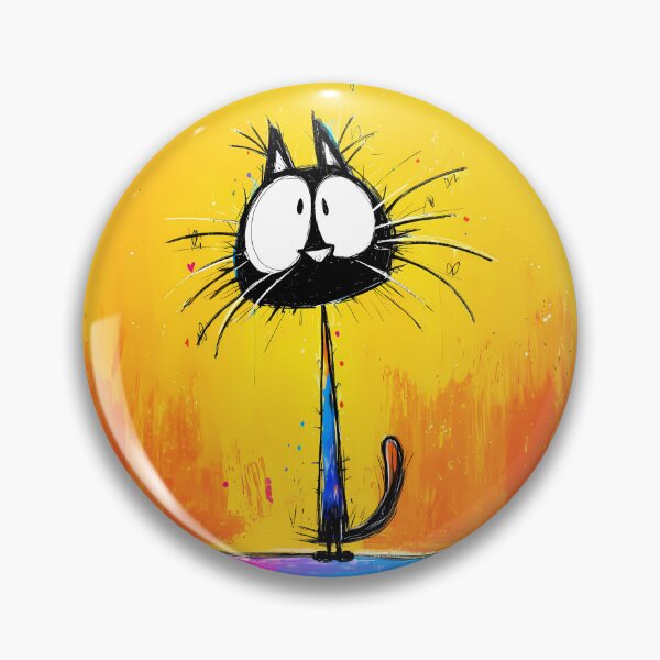 Item preview, Abstract, colorful cat with big eyes in pop art comic style designed and sold by WhimsyArt ○ byGTL.
