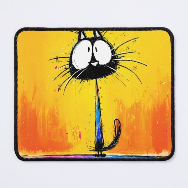 Item preview, Abstract, colorful cat with big eyes in pop art comic style designed and sold by WhimsyArt ○ byGTL.
