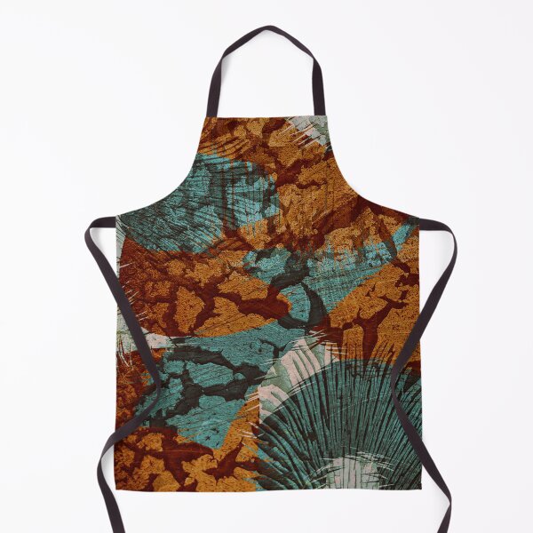 Item preview, Abstract Teal Green Rust Orange Crackle Burst designed and sold by jocelynsart.