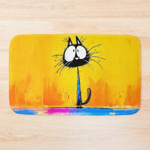 Item preview, Abstract, colorful cat with big eyes in pop art comic style designed and sold by WhimsyArt ○ byGTL.