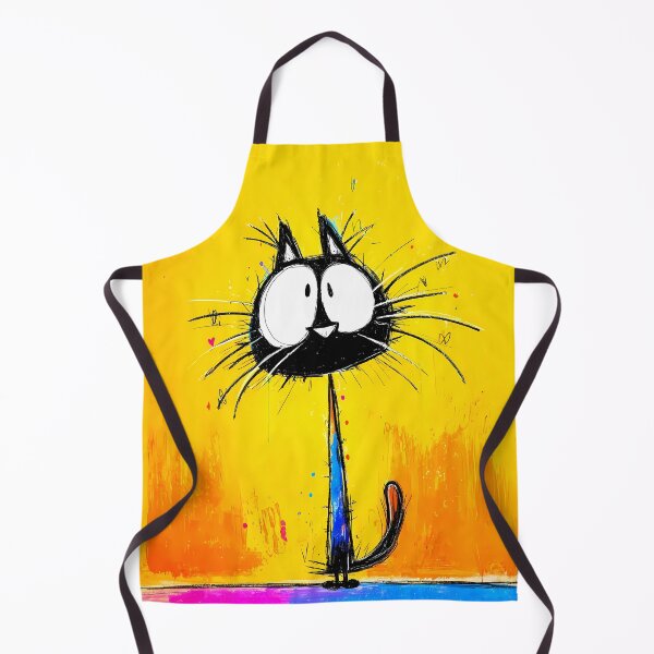 Item preview, Abstract, colorful cat with big eyes in pop art comic style designed and sold by WhimsyArt ○ Studio.