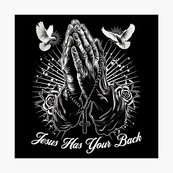 Item preview, Jesus Has Your Back Praying Hands Faith Design designed and sold by Modaozushi216.