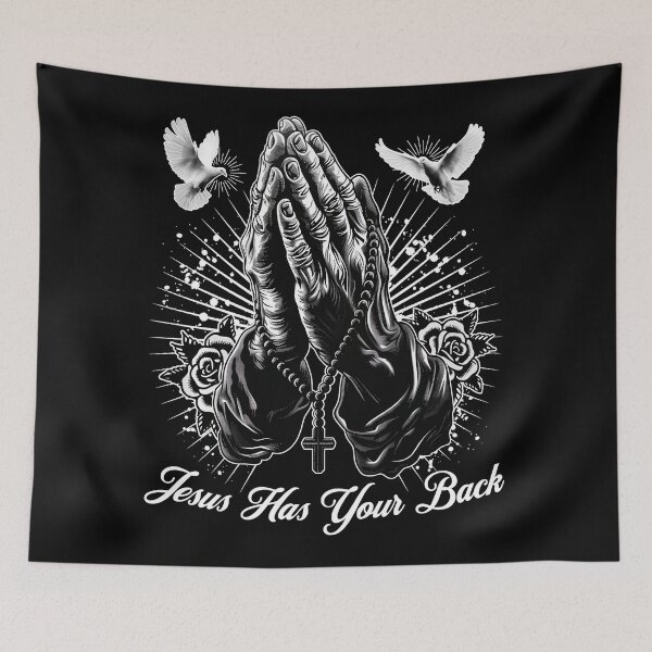 Item preview, Jesus Has Your Back Praying Hands Faith Design designed and sold by Modaozushi216.