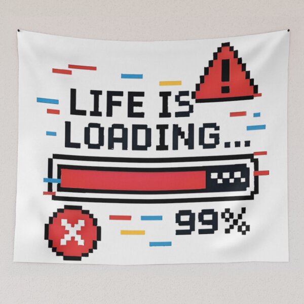 Item preview, Life is loading pixel art retro gaming aesthetic  designed and sold by AlanyaArtX.