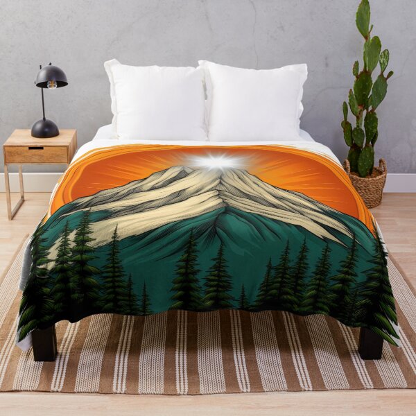 Item preview, Vintage Mountain Sunset | Retro Outdoor Adventure Illustration designed and sold by ChenEngEng.