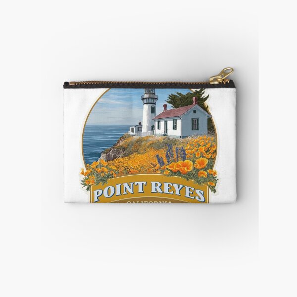 Item preview, Point Reyes California Lighthouse Golden Poppies Wildflowers   Vintage Poster Style Travel Sticker designed and sold by Blurbean.