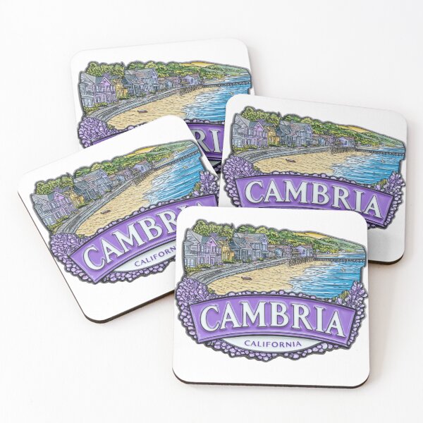 Item preview, Cambria California Coastal Village Enamel Pin Style Travel Sticker   Lavender Beachside Magnet designed and sold by Blurbean.