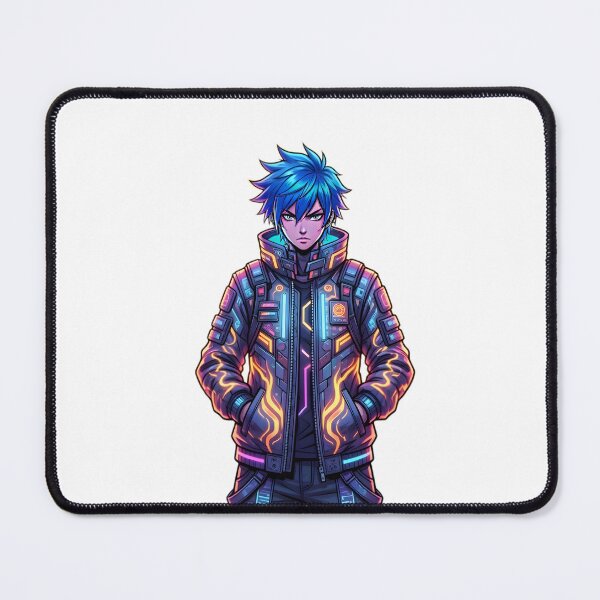 Item preview, Cyberpunk Anime Boy Neon Jacket – Futuristic Anime Character Streetwear Style designed and sold by Morden-Design.