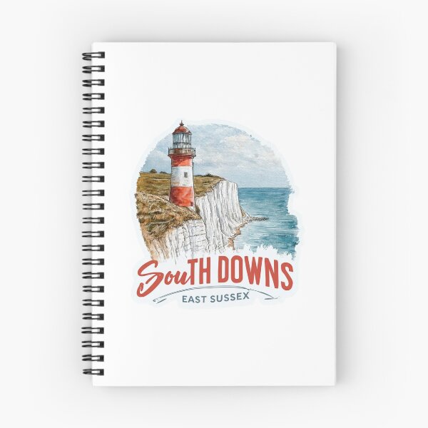 Item preview, South Downs East Sussex Watercolor Lighthouse Chalk Cliffs Vintage   Style Travel Sticker designed and sold by Blurbean.