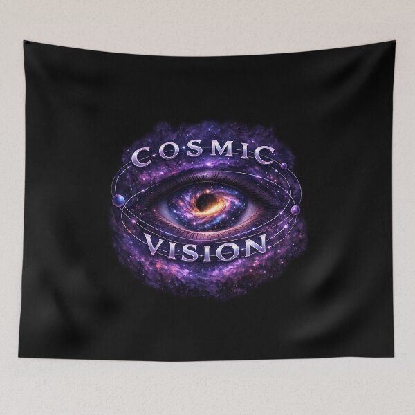 Item preview, Cosmic Vision - Surreal Galaxy Eye Typography designed and sold by MKreative Studio.