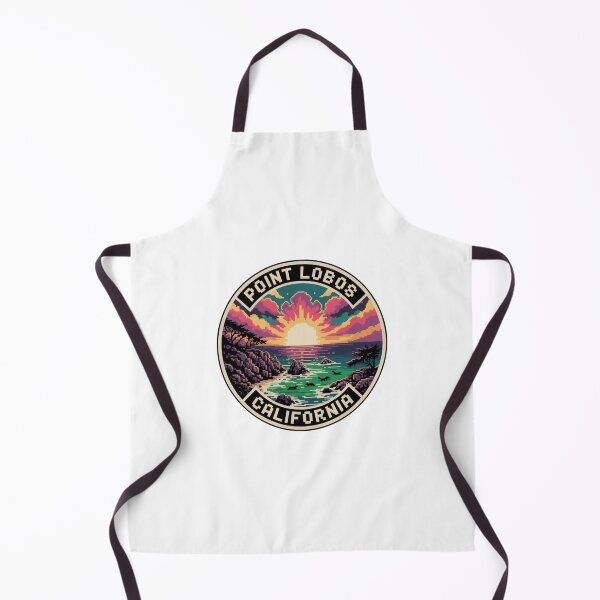 Item preview, Point Lobos California: Pixel Sunset Illustration designed and sold by CircinusStore.