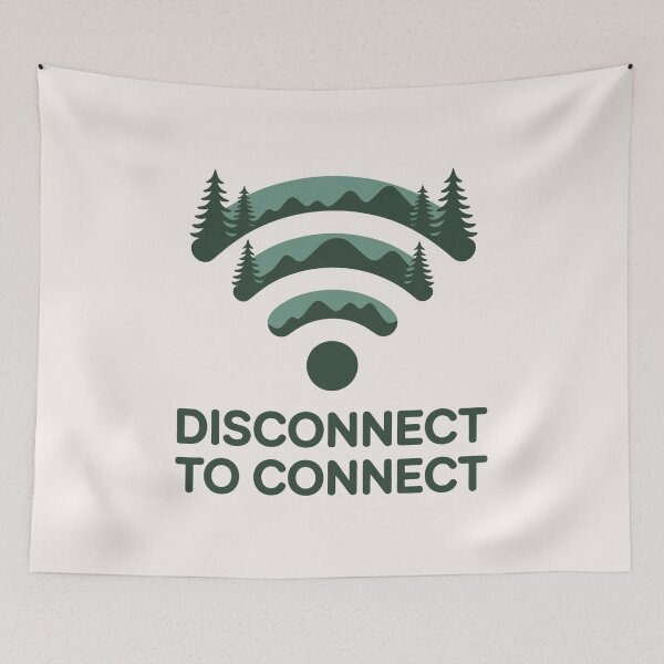 Item preview, Disconnect To Connect Nature Landscape Minimalist designed and sold by SplashTastic.