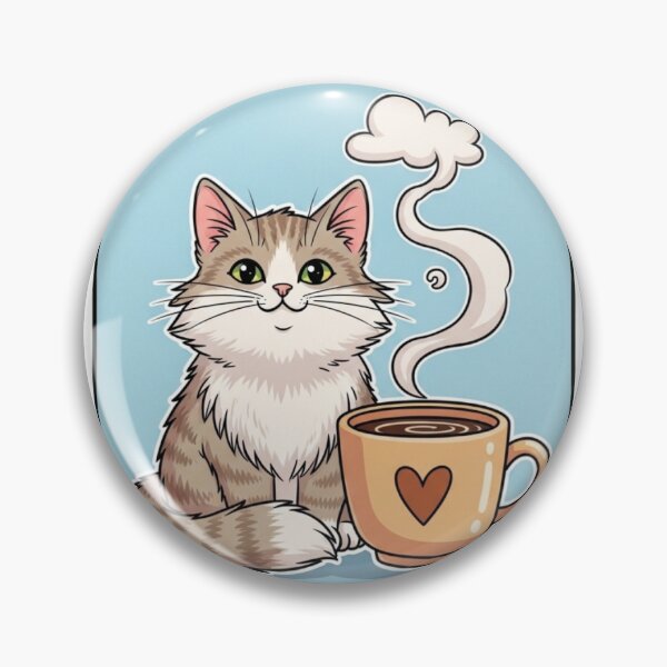 Item preview, The Little Coffee Expert: Cute Cat & Latte Art Stickerr designed and sold by soufiane bouhfad.