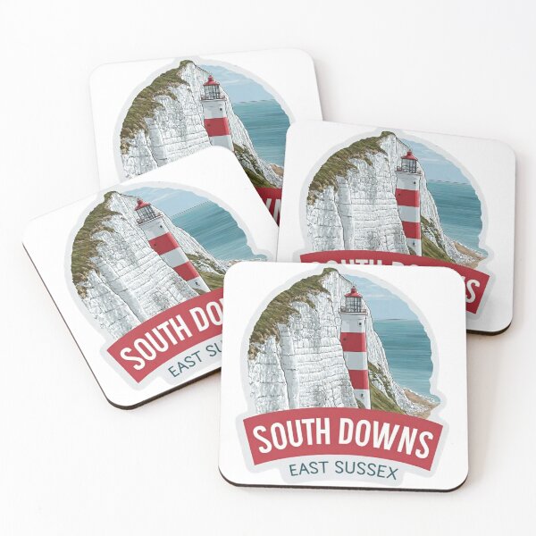 Item preview, South Downs Beachy Head Lighthouse White Chalk Cliffs East Sussex   Travel Sticker Badge designed and sold by Blurbean.