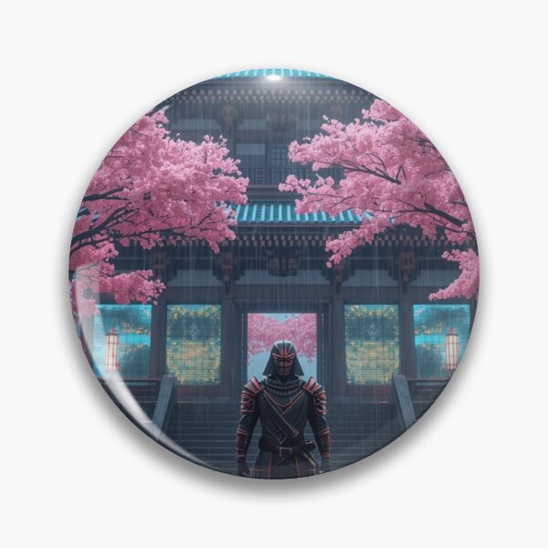 Item preview, Neon Honor - The Cyber-Samurai Temple designed and sold by THEARTCURATİON .