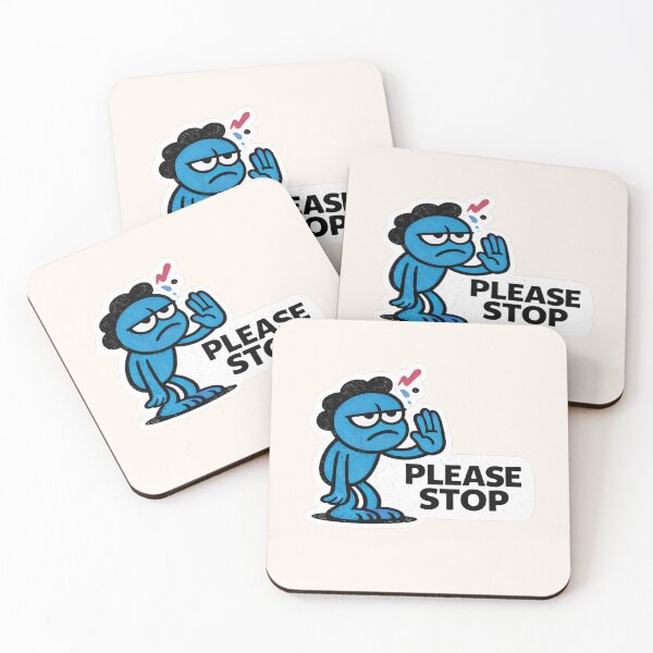 Item preview, Please Stop Sticker – Minimal Sarcastic Humor Design designed and sold by lnewlfuk.