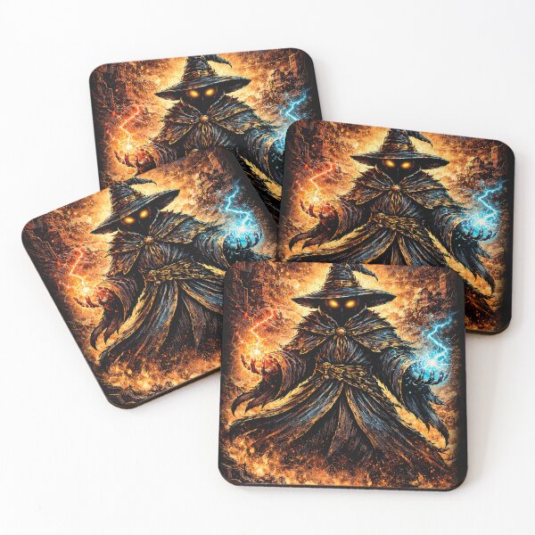 Item preview, Black Mage Wizard Fantasy Spellcaster Art designed and sold by Retr0Tshirts.