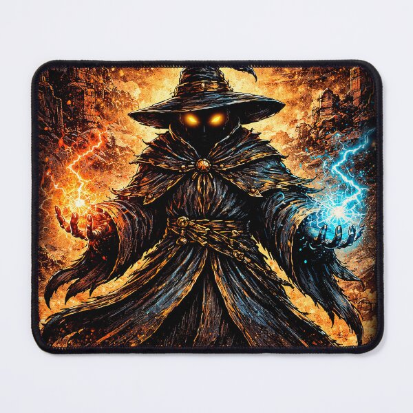 Item preview, Black Mage Wizard Fantasy Spellcaster Art designed and sold by Retr0Tshirts.