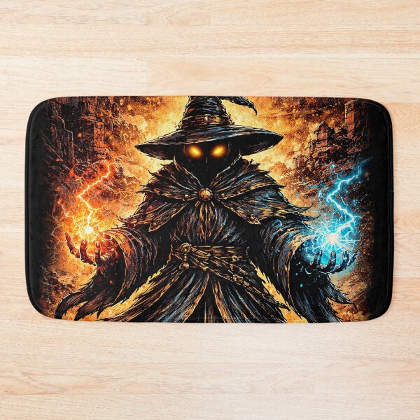 Item preview, Black Mage Wizard Fantasy Spellcaster Art designed and sold by Retr0Tshirts.