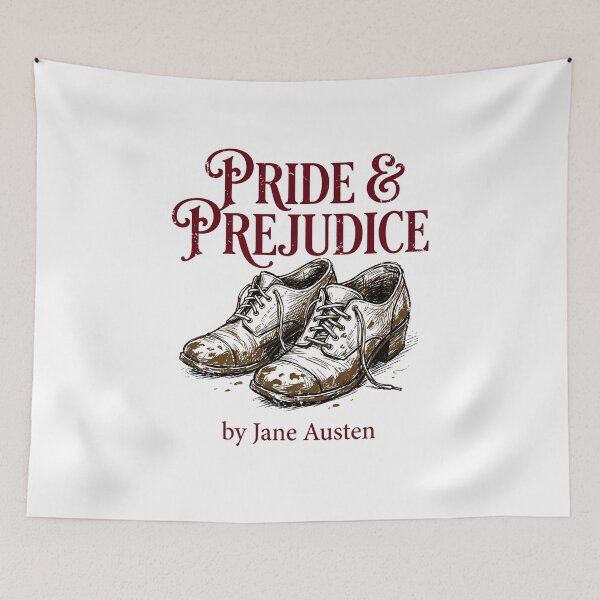 Artikelvorschau, Muddy Boots „Stolz und Vorurteil“ von Jane Austen entworfen und verkauft von Fenay Designs.