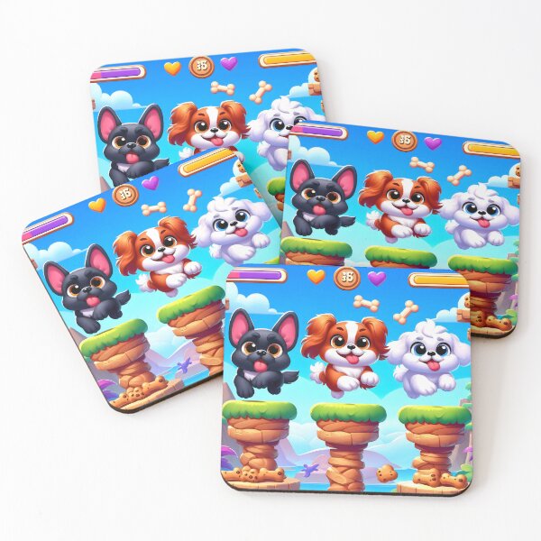 Item preview, Cute Mobile Game Style Gamer Dogs Platform Adventure designed and sold by AI-Only Creations.