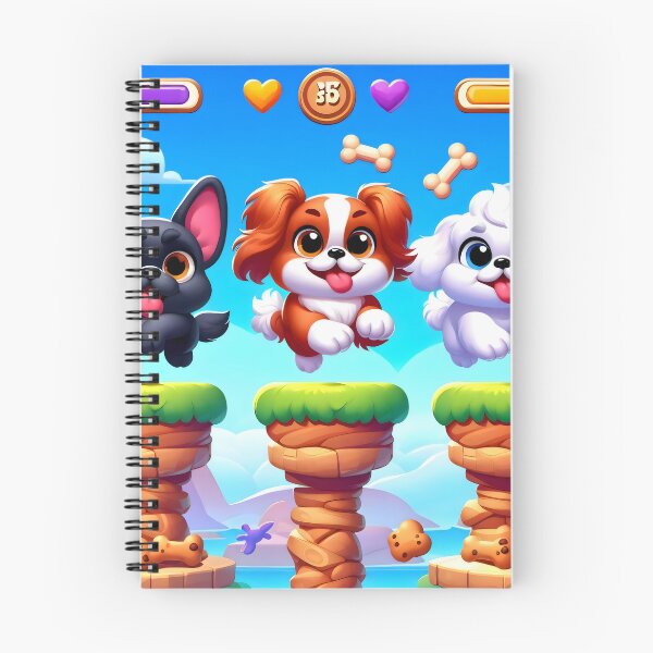 Item preview, Cute Mobile Game Style Gamer Dogs Platform Adventure designed and sold by AI-Only Creations.