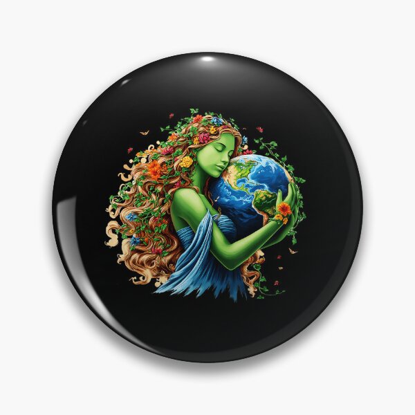 Item preview, Mother Earth Goddess Holding Planet Nature Art Design designed and sold by zamiokaline.