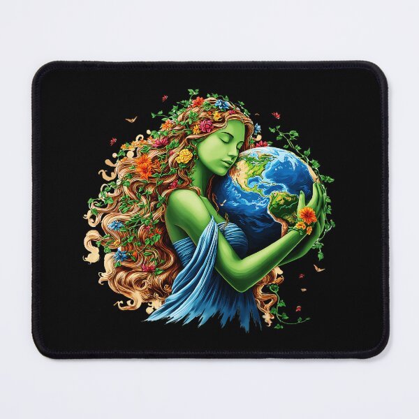 Item preview, Mother Earth Goddess Holding Planet Nature Art Design designed and sold by zamiokaline.