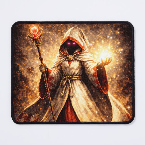 Item preview, White Mage Healer Fantasy Spellcaster Art designed and sold by Retr0Tshirts.