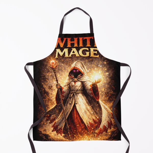 Item preview, White Mage Healer Fantasy Spellcaster Art designed and sold by Retr0Tshirts.