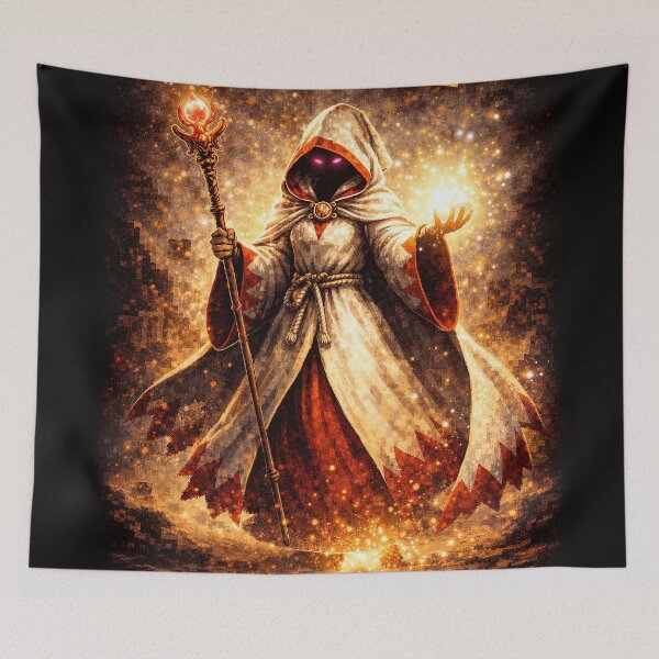 Item preview, White Mage Healer Fantasy Spellcaster Art designed and sold by Retr0Tshirts.