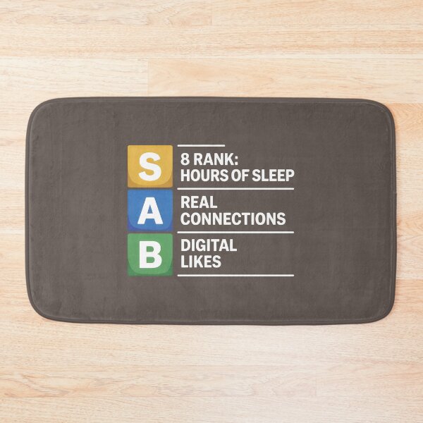 Item preview, S Rank Hours Of Sleep Tier List Mental Health designed and sold by SplashTastic.