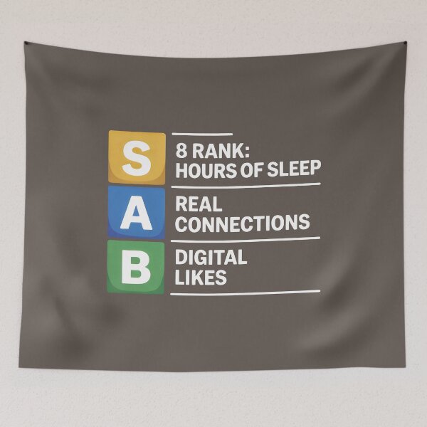 Item preview, S Rank Hours Of Sleep Tier List Mental Health designed and sold by SplashTastic.