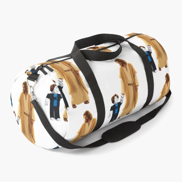 Item preview, Jesus and Roblox Boy Holding Hands – Christian Gaming Art, Faith Inspired Roblox Avatar Design designed and sold by BrainBubbleArt.