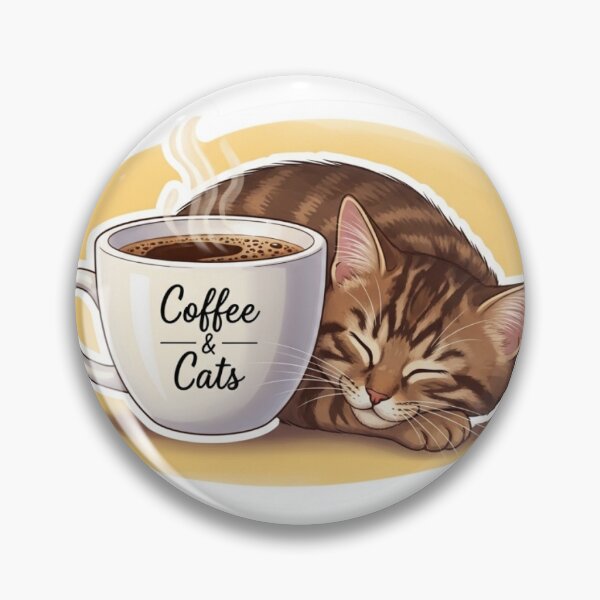 Item preview, The Little Coffee Expert: Cute Cat & Latte Art Sticker designed and sold by soufiane bouhfad.