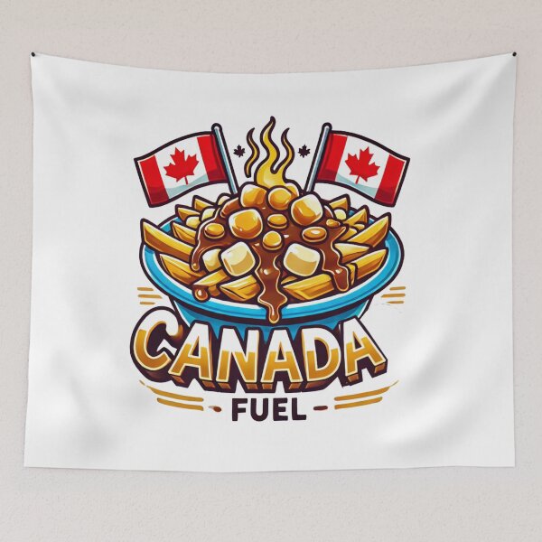 Item preview, Canada Fuel Poutine Design – Funny Canadian Fries, Gravy & Maple Syrup Food Art designed and sold by Globalcitytees.