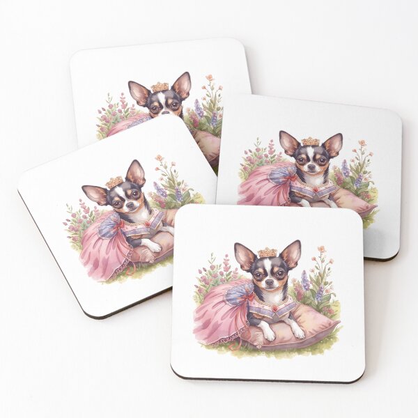 Item preview, Royal Chihuahua Princess – Cute Crowned Dog in Floral Garden designed and sold by Silaris Designs.