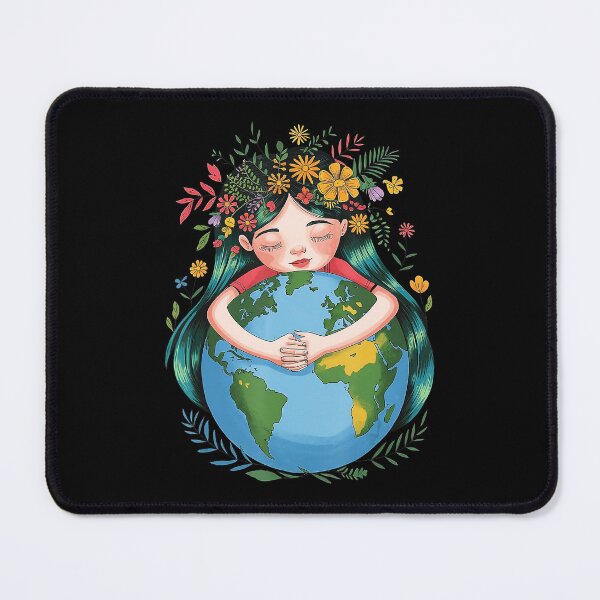 Item preview, Girl Hugging Earth Nature Love Planet Care Design designed and sold by zamiokaline.