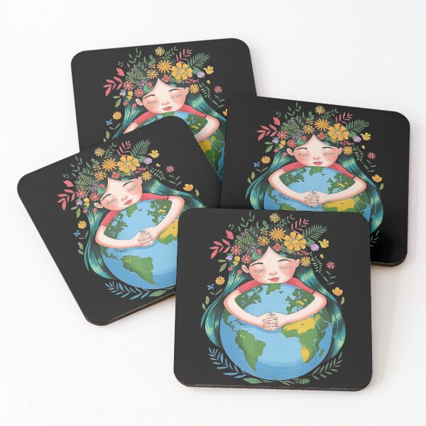 Item preview, Girl Hugging Earth Nature Love Planet Care Design designed and sold by zamiokaline.