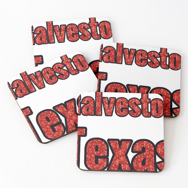 Item preview, Galveston Texas City Name With Red Rhinestone designed and sold by TheIconSmith.